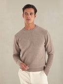 Merino crewneck in Taupe