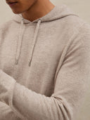 100% Cashmere Hoodie in Oatmeal