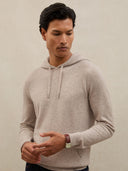 100% Cashmere Hoodie in Oatmeal